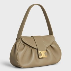 Celine Medium Polly Bag in Brown Sepia Calfskin TDBS2601