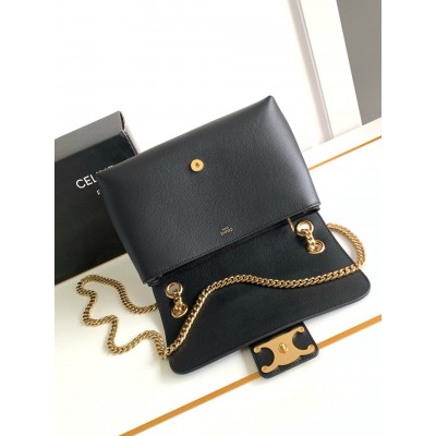 Celine Medium Victoire Bag in Black Calfskin TDBS2633