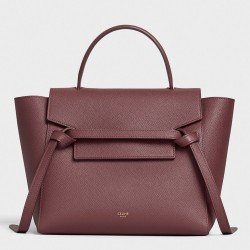 Celine Micro Belt Bag In Bordeaux Grained Calfskin TDBS2482