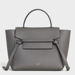 Celine Micro Belt Bag In Grey Grained Calfskin TDBS2484