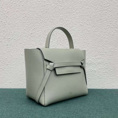 Celine Micro Belt Bag In Vert D'eau Grained Calfskin TDBS2490