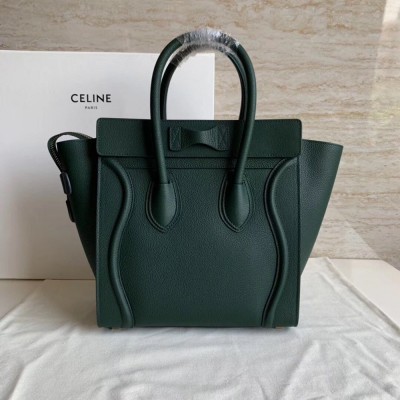 Celine Micro Luggage Tote Bag In Amazone Drummed Calfskin TDBS2559