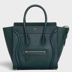 Celine Micro Luggage Tote Bag In Amazone Drummed Calfskin TDBS2559