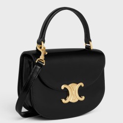 Celine Mini Besace Clea Bag in Black Calfskin TDBS2549