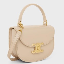 Celine Mini Besace Clea Bag in Nude Calfskin TDBS2550