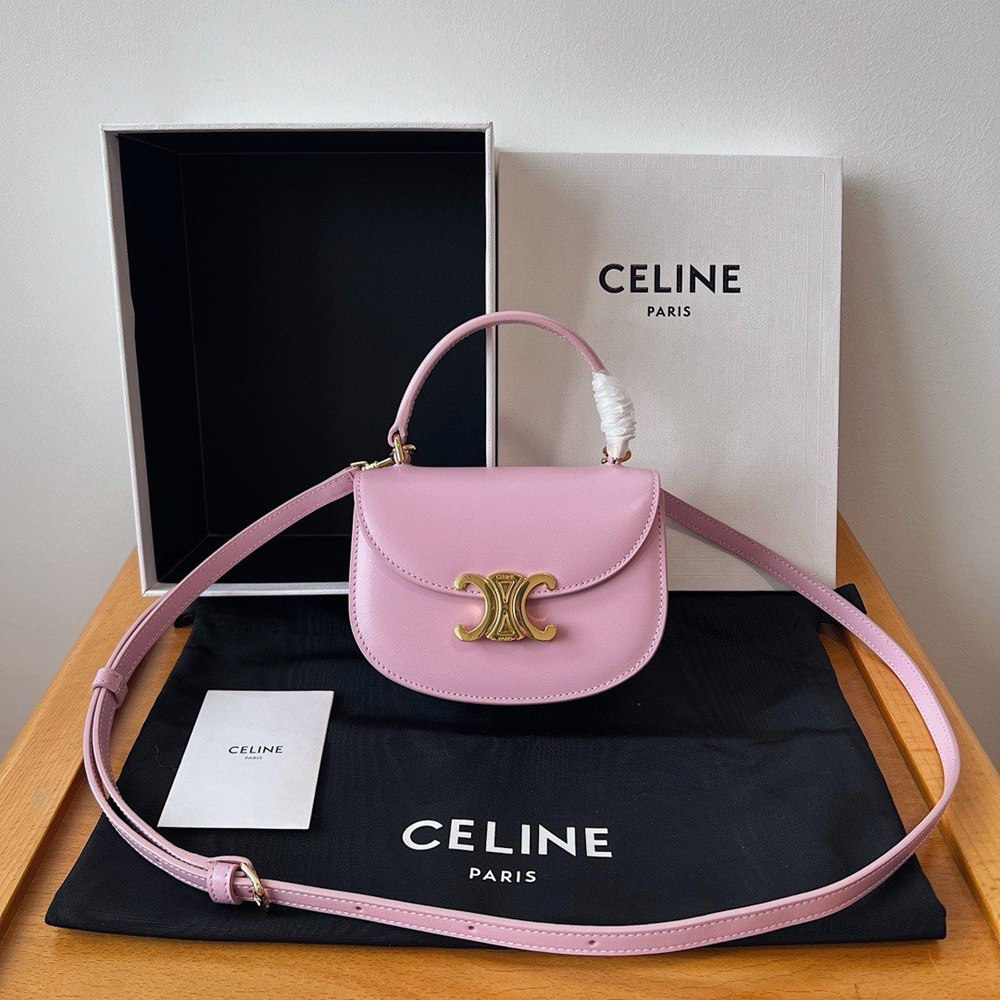 Celine Mini Besace Clea Bag in Petal Calfskin TDBS2552