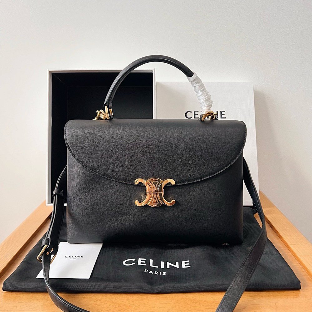 Celine Nino Medium Bag in Black Calfskin TDBS2583