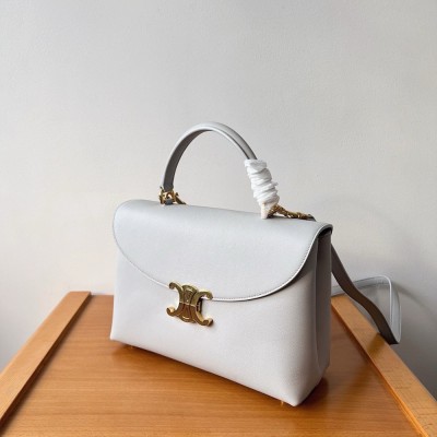 Celine Nino Medium Bag in Cloudy Grey Calfskin TDBS2585