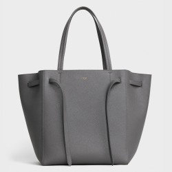 Celine Small Cabas Phantom Bag In Grey Grained Calfskin TDBS2532