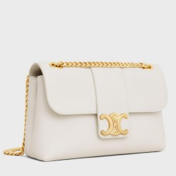 Celine Teen Victoire Bag in White Calfskin TDBS2638