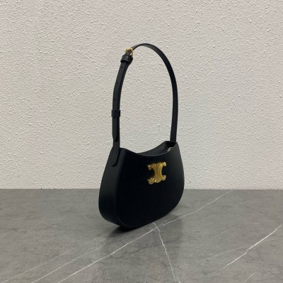 Celine Tilly Medium Bag in Black Calfskin TDBS2586