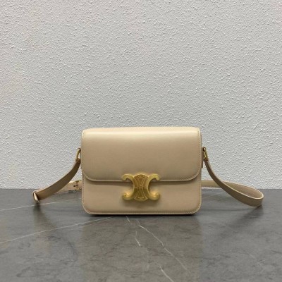 Celine Triomphe Teen Bag In Nude Leather TDBS2623