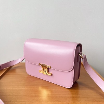 Celine Triomphe Teen Bag In Pink Leather TDBS2625