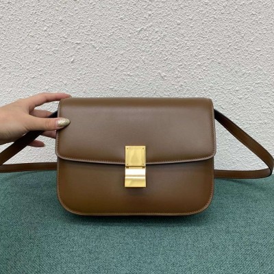 Celine Classic Box Medium Bag In Camel Box Calfskin