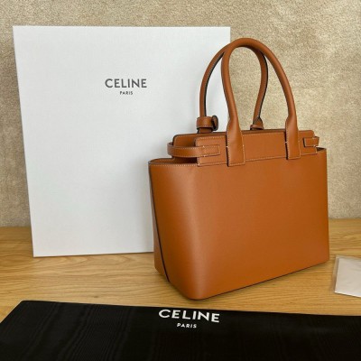 Celine Conti Bag in Brown Supple Calfskin