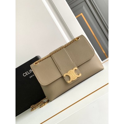 Celine Medium Victoire Bag in Brown Sepia Calfskin