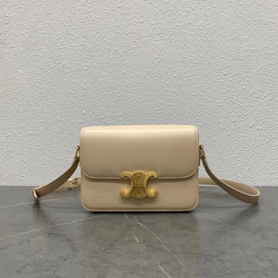 Celine Triomphe Teen Bag In Nude Leather