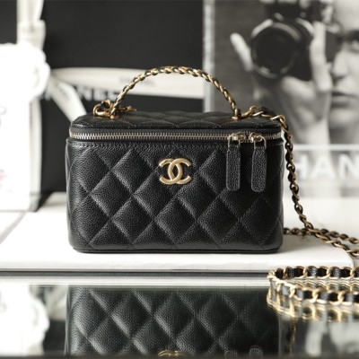 Chanel 22S black gold cosmetic bag