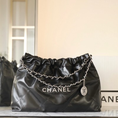 Chanel 24C Beach Bag Black/Silver