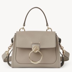 Chloe Mini Tess Day Bag In Grey Grained Leather TDBS2661