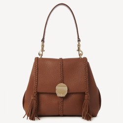 Chloe Penelope Small Shoulder Bag in Brown Grained Calfskin TDBS2659