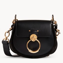 Chloe Small Tess Shoulder Bag In Black Calfskin TDBS2665