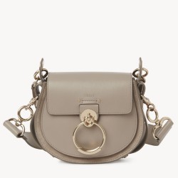 Chloe Small Tess Shoulder Bag In Grey Calfskin TDBS2667