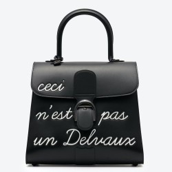 Delvaux Brillant L'Humour MM Bag in Black Box Calf Leather TDBS2707