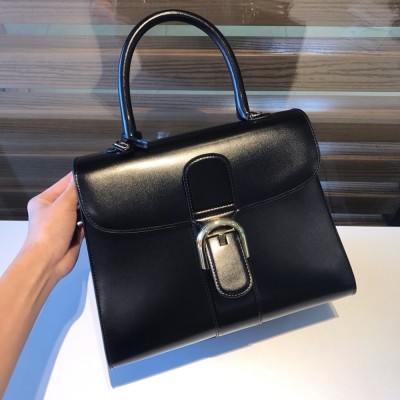 Delvaux Brillant MM Bag in Black Box Calf Leather TDBS2712