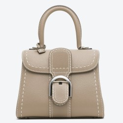 Delvaux Brillant Mini Surpique Bag in Grey Rodeo Calf Leather TDBS2721