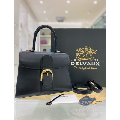 Delvaux Brillant PM Bag in Black Box Calf Leather TDBS2715