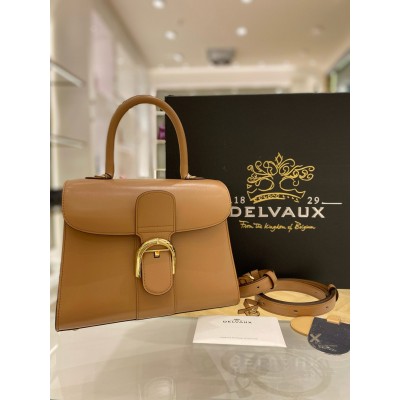 Delvaux Brillant PM Bag in Tender Beige Box Calf Leather TDBS2717