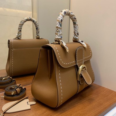 Delvaux Brillant PM Surpique Bag in Brown Rodeo Calf Leather TDBS2724