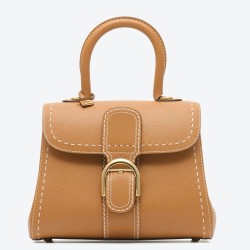 Delvaux Brillant PM Surpique Bag in Brown Rodeo Calf Leather TDBS2724