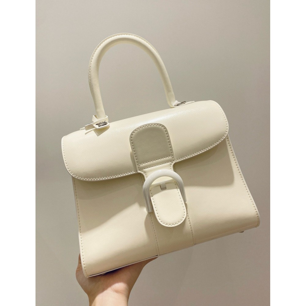 Delvaux Brillant PM Bag in Ivory Box Calf Leather