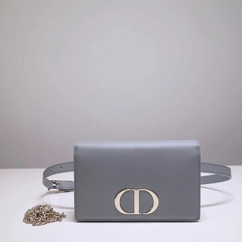 Dior 30 Montaigne 2 In 1 Belt Bag In Grey Calfskin TDBS2773