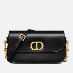 Dior 30 Montaigne Avenue Bag In Black Box Calfskin TDBS2725