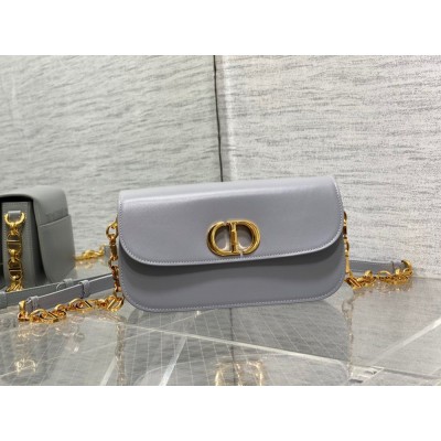 Dior 30 Montaigne Avenue Bag In Grey Box Calfskin TDBS2727