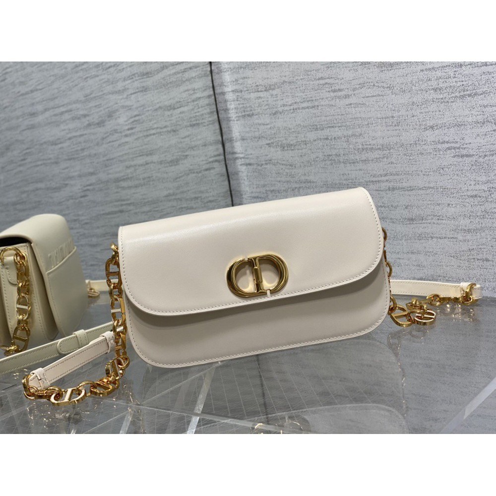 Dior 30 Montaigne Avenue Bag In White Box Calfskin TDBS2729