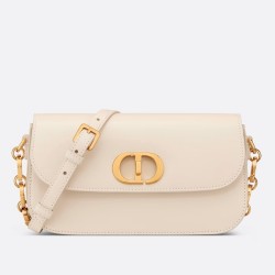 Dior 30 Montaigne Avenue Bag In White Box Calfskin TDBS2729