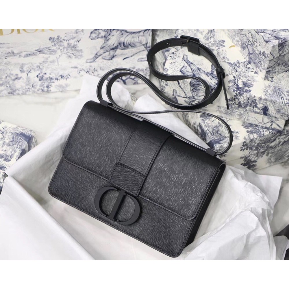 Dior 30 Montaigne Bag In Black Ultra Matte Grained Calfskin TDBS2730