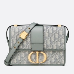 Dior 30 Montaigne Bag In Grey Oblique Jacquard Canvas TDBS2736