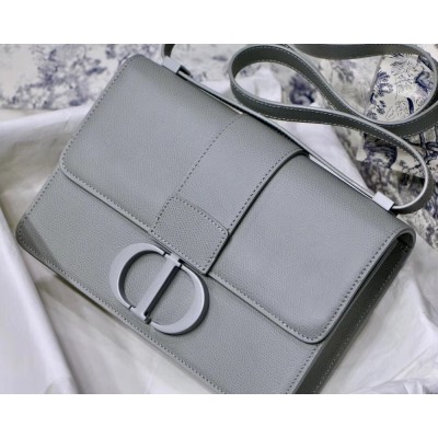 Dior 30 Montaigne Bag In Grey Ultra Matte Grained Calfskin TDBS2737