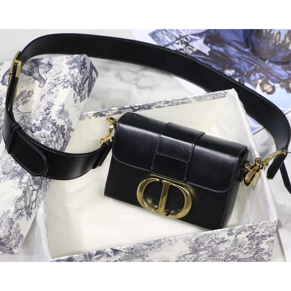 Dior 30 Montaigne Box Bag In Black Lambskin TDBS2740