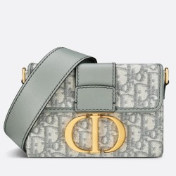 Dior 30 Montaigne Box Bag In Gray Dior Oblique Jacquard TDBS2743