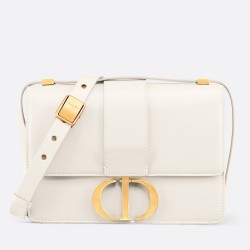 Dior 30 Montaigne Shoulder Bag In White Calfskin TDBS2758