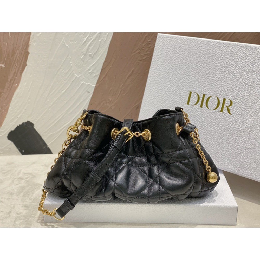 Dior Ammi Small Bag in Black Macrocannage Lambskin TDBS2764