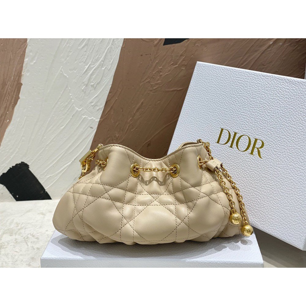 Dior Ammi Small Bag in Sand Pink Macrocannage Lambskin TDBS2766