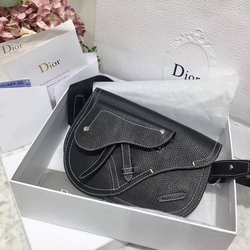 Dior Black DIOR x KAWS Pouch Saddle Bag TDBS25373