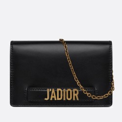 Dior Black J'Adior Wallet On Chain Pouch TDBS25374